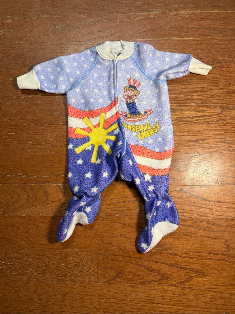 80s Vintage Youth Conserve Energy USA Graphic Onsie